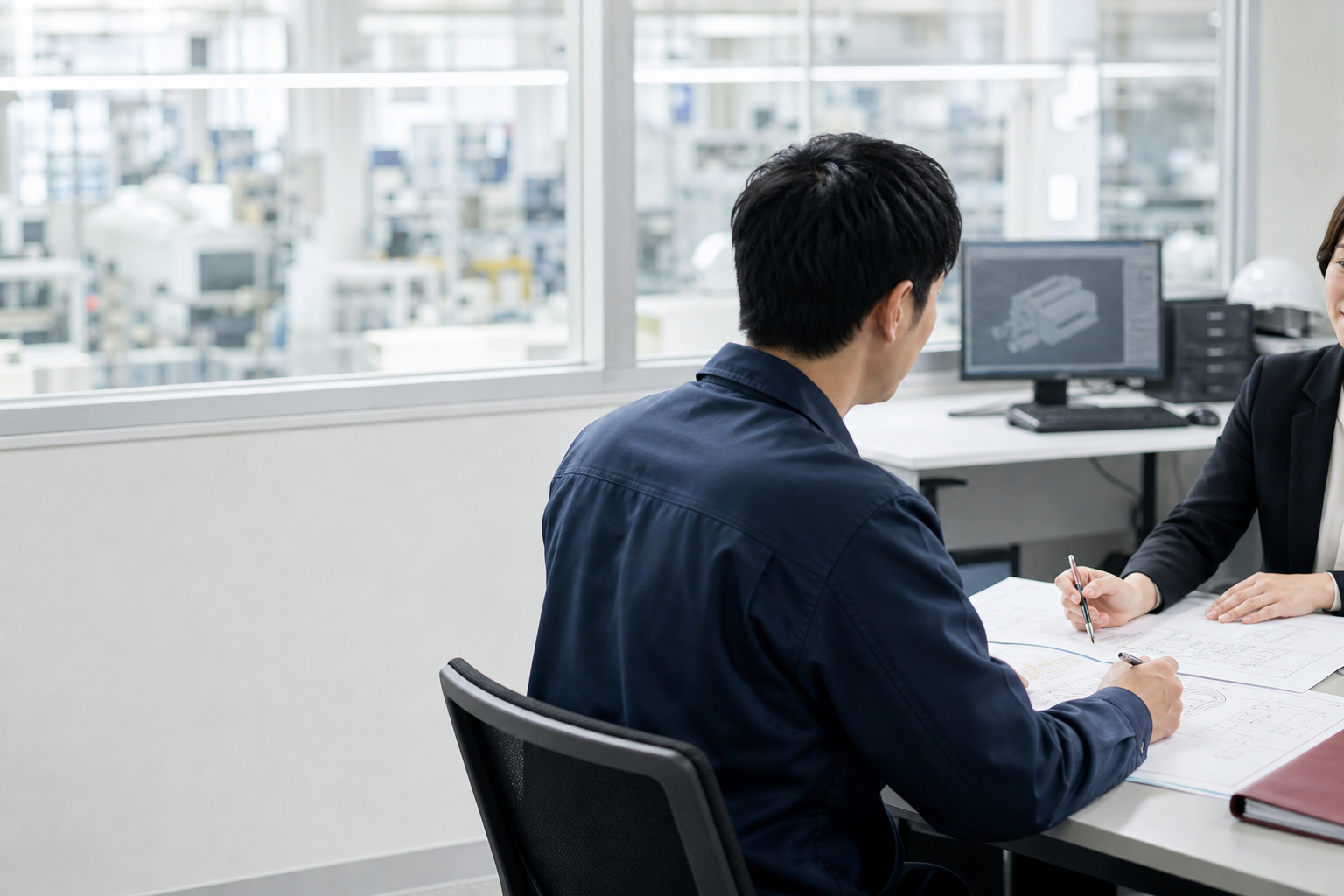 製造業の転職についてキャリア相談をするイメージ